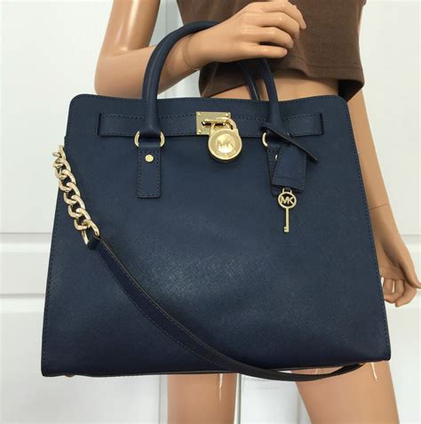 kijiji canada michael kors navy hamilton purse|Michael Kors Hamilton small satchel.